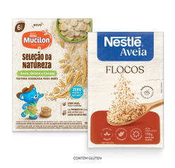 Cereal Mucilon Aveia, Quinoa e Cevada + Nestlé Aveia Flocos