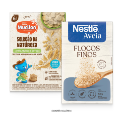 Cereal Mucilon Aveia, Quinoa e Cevada + Nestlé Aveia Flocos Finos